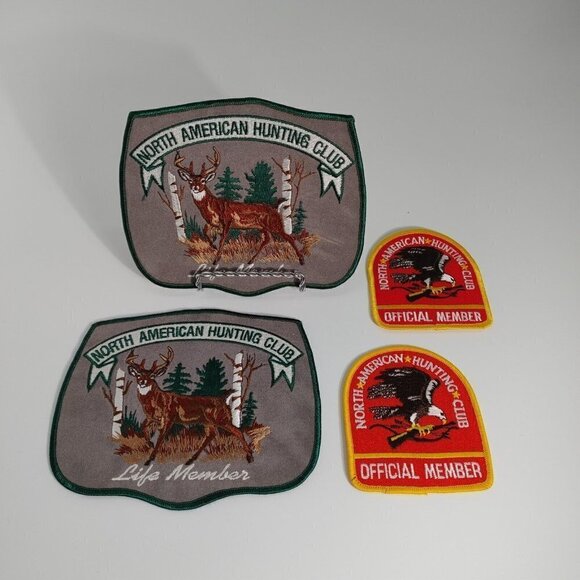 Other - Pack Of 4 North American Hunting Club Life Member & Official Member Patches S/L